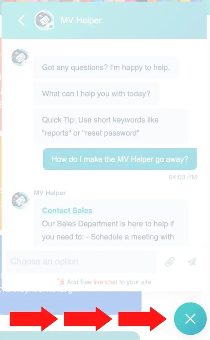 Closing MV Helper